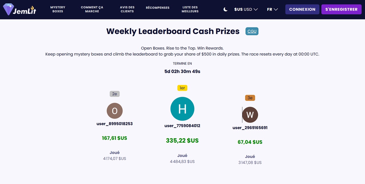 Gagnez gros avec JemLit : Tout sur les prix cash Jemlit_Cash Prize
