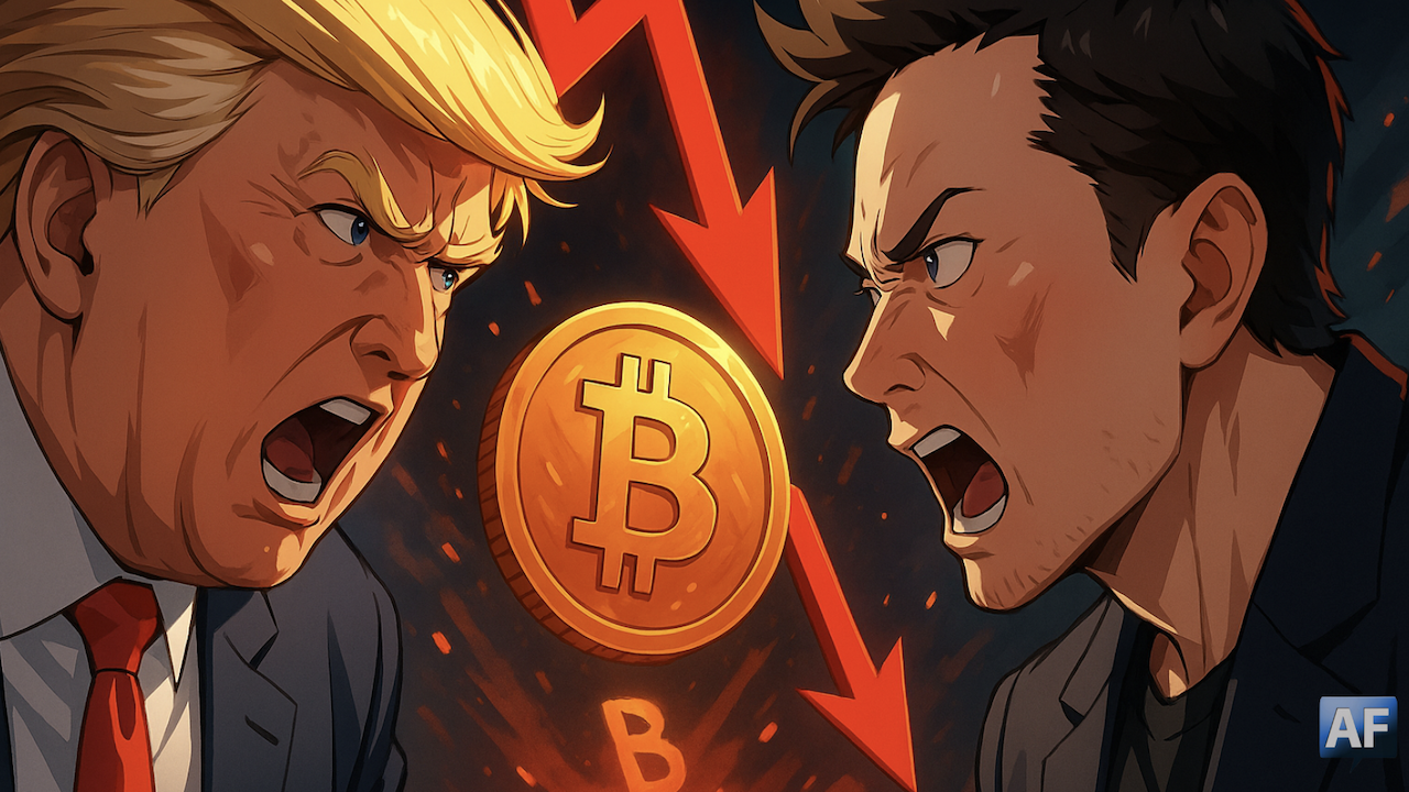 Bitcoin vire au rouge après un clash entre Trump et Musk