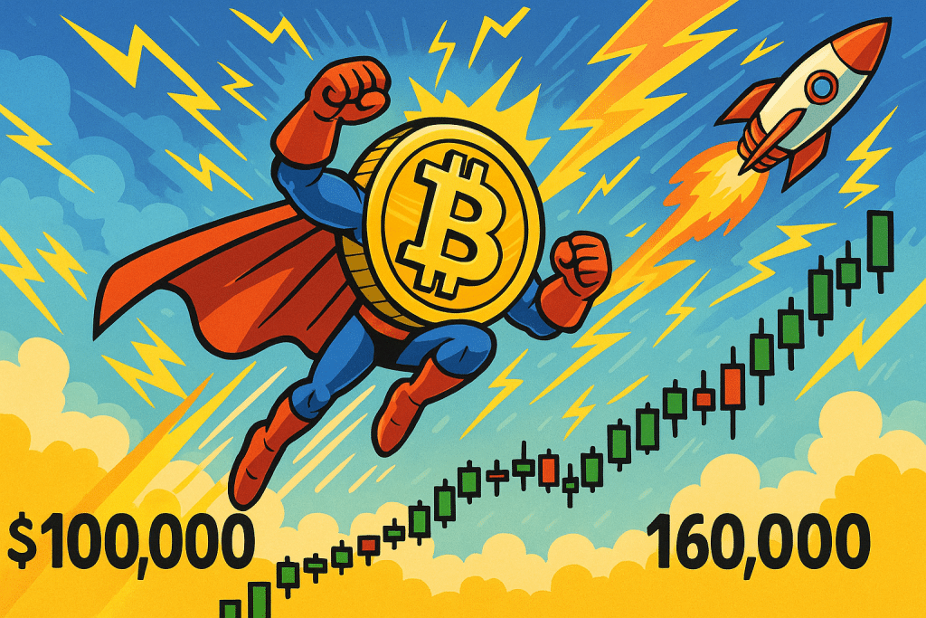 Superman en Bitcoin fonçant vers les 160000$