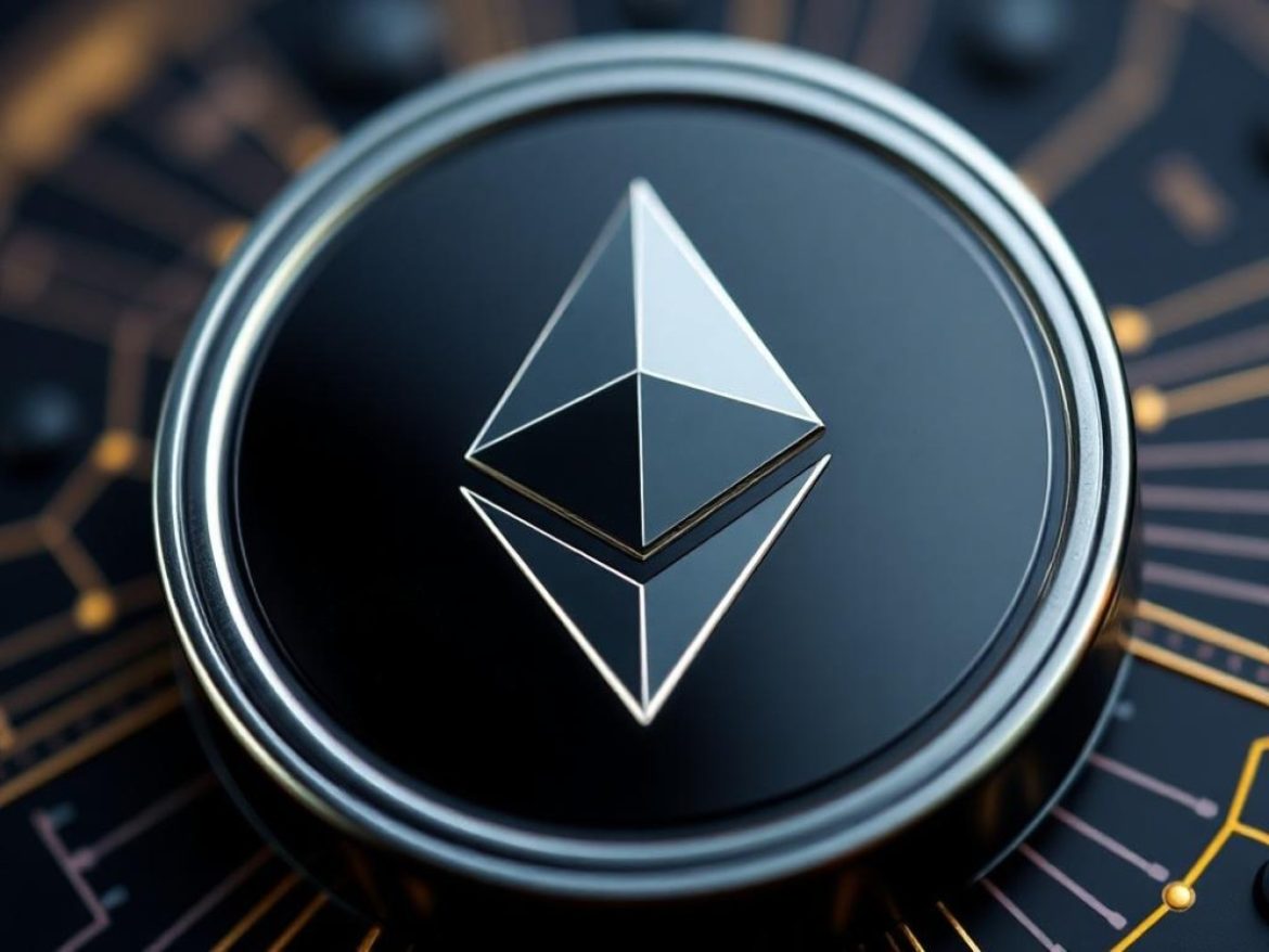 Vitalik Buterin représenté en chef d’orchestre dirigeant un orchestre de mini-rollups jouant des notes en forme de blobs, devant un public de validateurs‐robots devant une immense partition titrée « Pectra ».