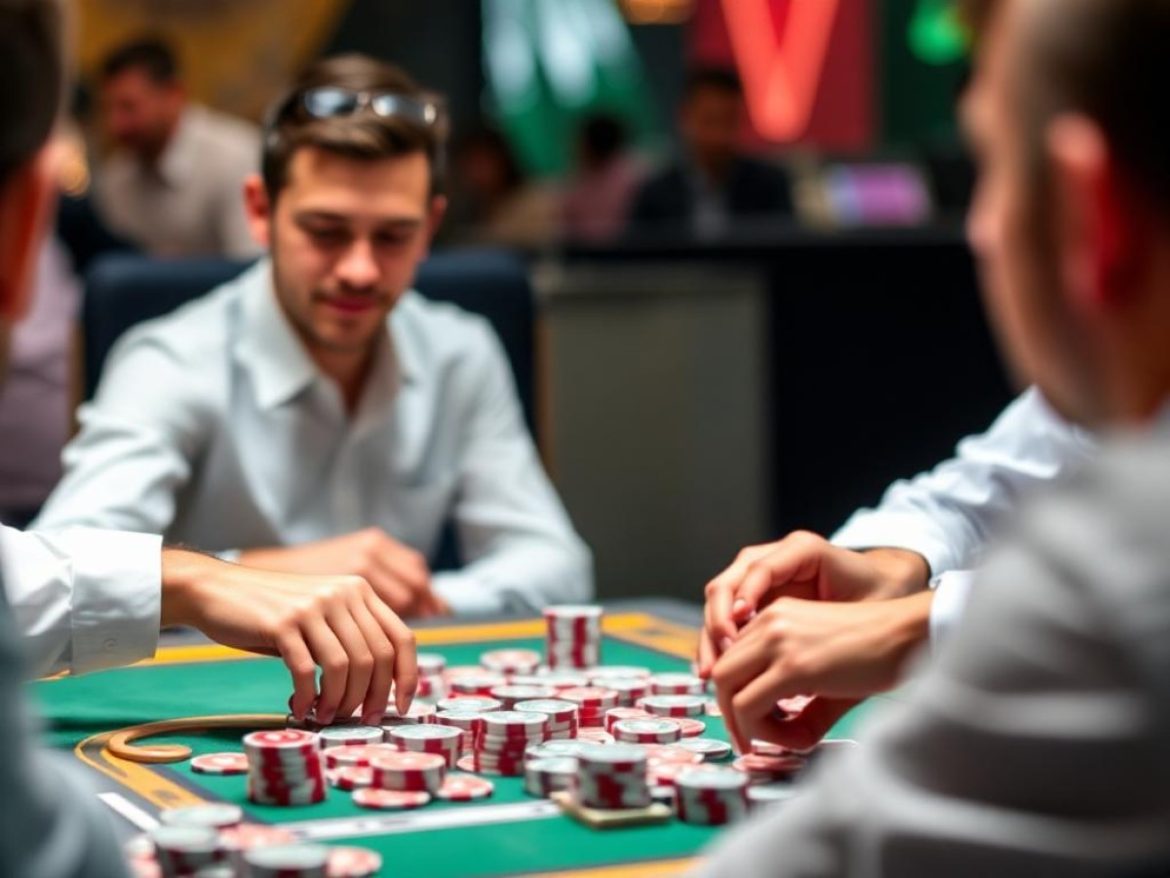 Un PDG en costume de super-héros brandit une pièce HYPE géante devant un vortex de graphiques boursiers