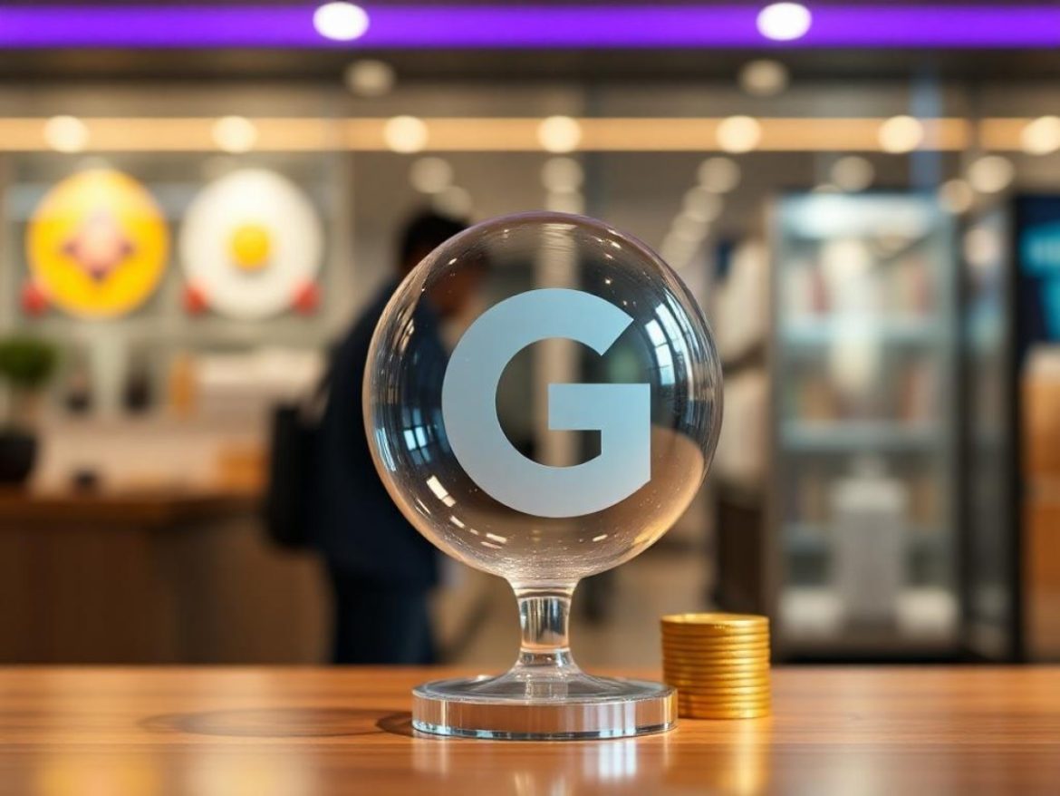 Un verre à moitié plein géant est posé sur une chaîne Solana futuriste, des jetons mème colorés jaillissant comme des bulles, tandis qu’un lapin robot brandit une pancarte « Glass Full Foundation »