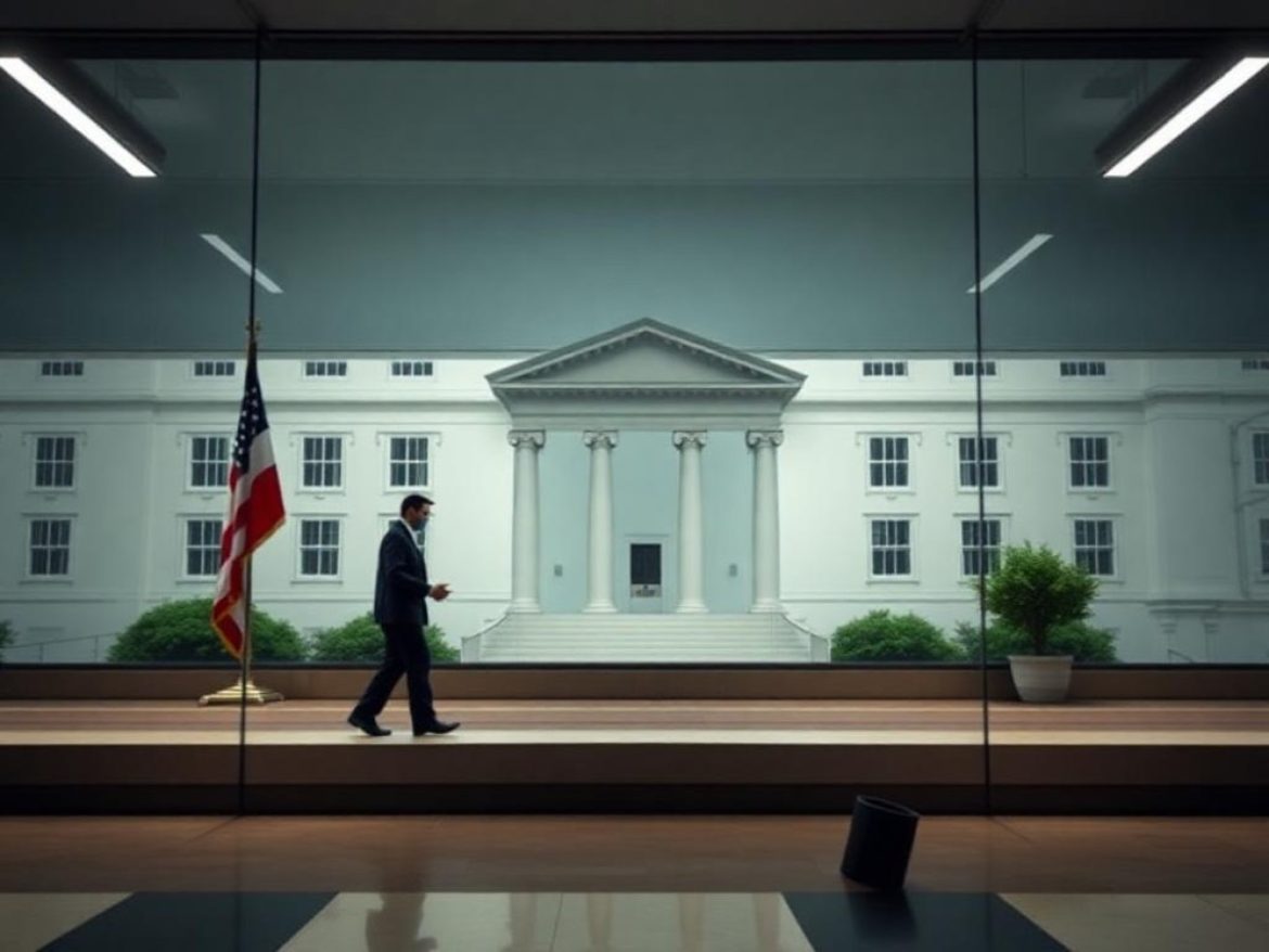 Brian Quintenz, posé devant la Maison Blanche, domine un échiquier tandis que les jumeaux Winklevoss se découpent en arrière-plan, symbole de l’affrontement d’influence autour de la présidence de la CFTC.