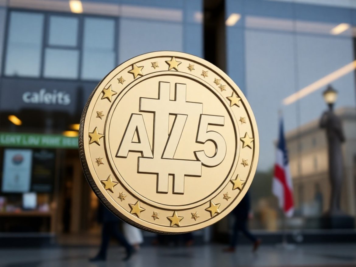 UE sanctionne le stablecoin A7A5 : Bruxelles passe à l’action Drapeau de l