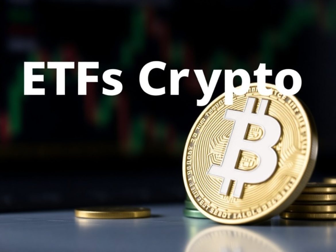 Des montagnes russes montrent les ETF Bitcoin et Ethereum en descente, tandis qu